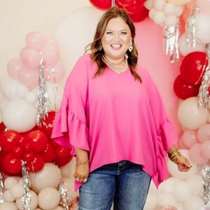 Fantastic Fawn Ruffle Poncho Top